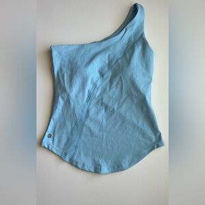 BuffBunny one shoulder tank with built in bra